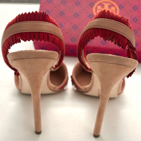 Tory Burch ISLE 105MM SLINGBACK EMBELLISHMENT/SUEDE/NAPPA NATURAL
VACHETTA 7 - Picture 4 of 11